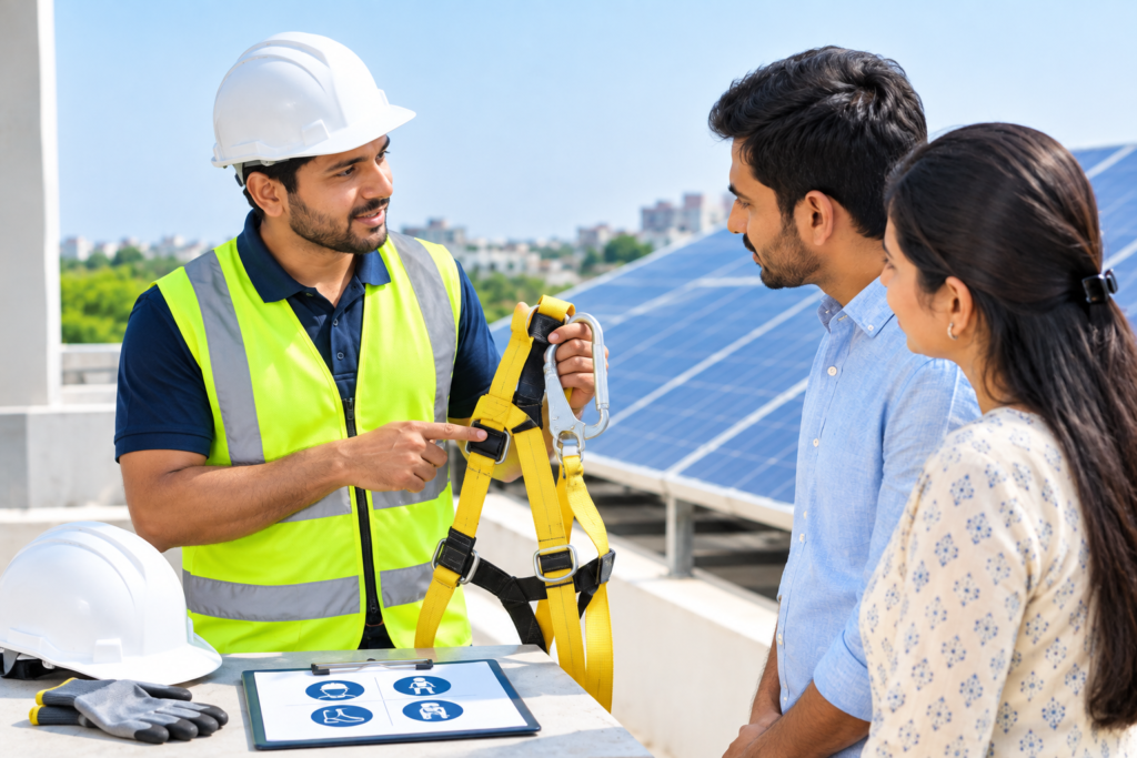photo — crew safety briefing